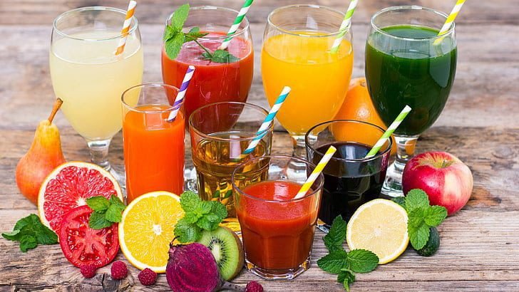 Juices, Drinks and Alcoholic Beverages