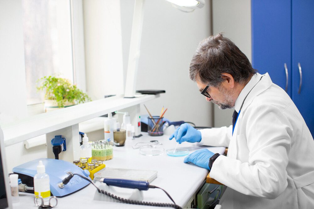 Laboratory testing process following ESMA standards for product approval.