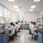 testing inside the lab