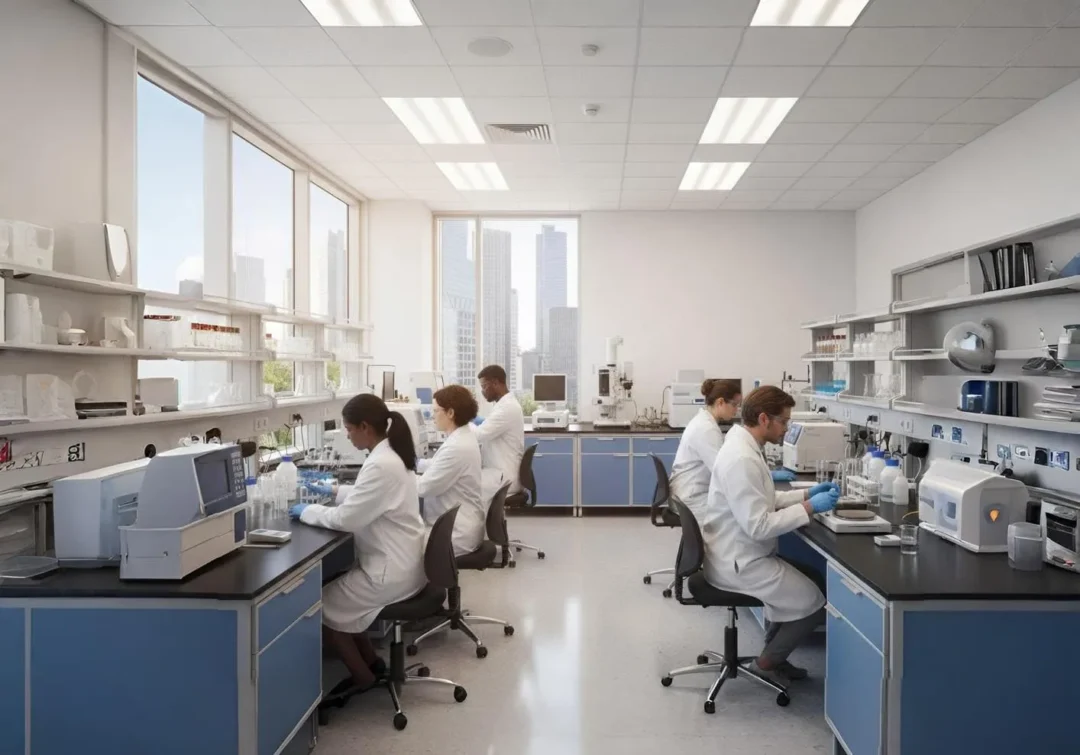 testing inside the lab