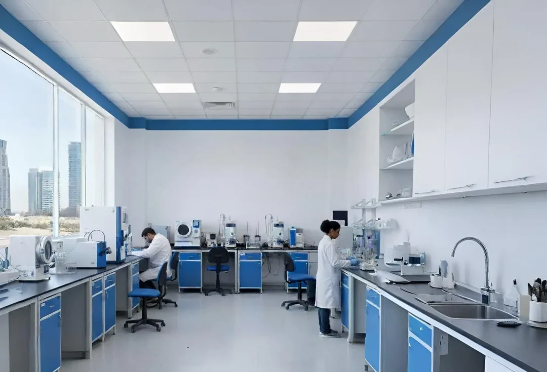 testing inside the lab